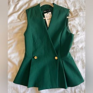 Zara Emerald Green Vest XS